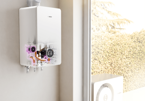 Bosch Hybrid-Heizungsanlage mit Wärmepumpe und moderner Steuerung – installiert von Prylewski SHK in Limburg